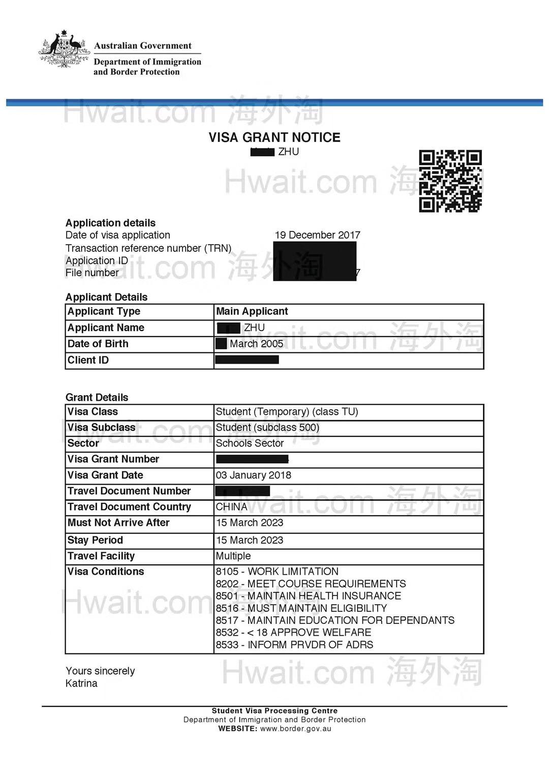 中学 | 父亲陪读，留学陪读签证7个工作日下签证